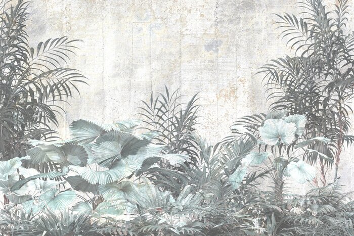 Papier peint  Un coin de verdure exotique