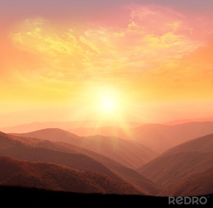 Papier peint  Un coucher de soleil majestueux