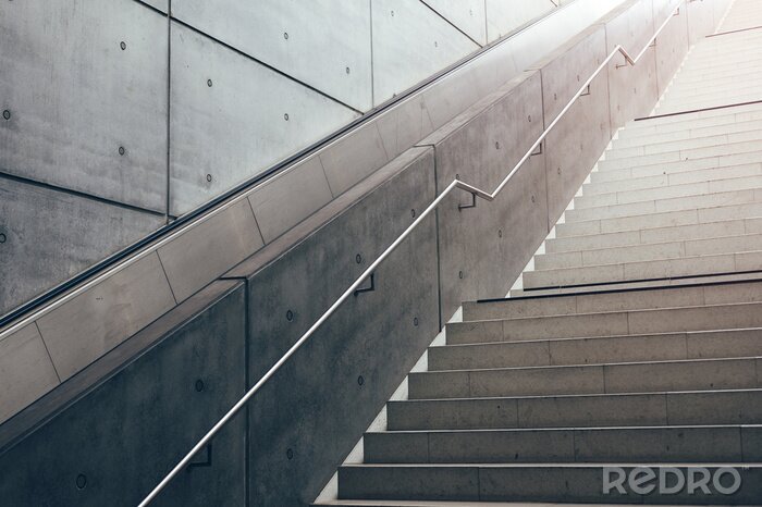 Papier peint  Un escalier en béton moderne