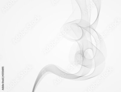 Papier peint  Un filet de fumée sur un fond clair