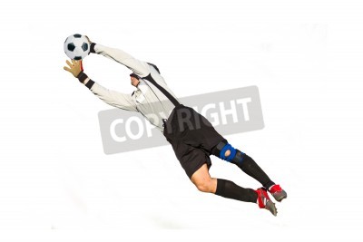 Papier peint  Un gardien de but attrape le ballon