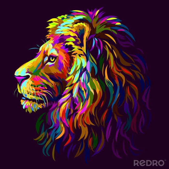 Papier peint  Un lion vu de profil