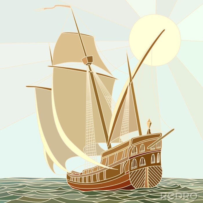 Papier peint  Un navire du 17ème siècle