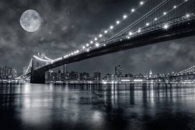 Papier peint  Un pont de nuit