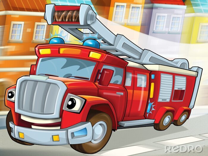 Papier peint  Un superbe camion de pompier