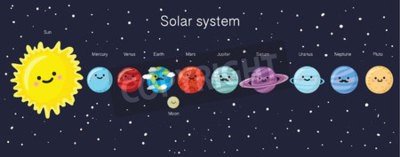 Papier peint  Un système solaire avec une lueur