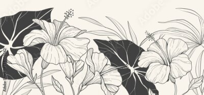 Papier peint  Un thème floral minimaliste