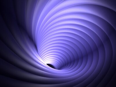 Un tunnel violet rainuré
