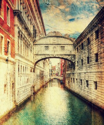 Papier peint  Une carte postale de Venise à l'ancienne