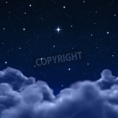 Papier peint  Une étoile brillante dans le ciel