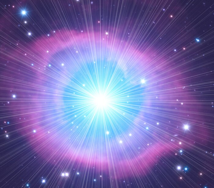 Papier peint  Une étoile scintillante dans un graphique de galaxie