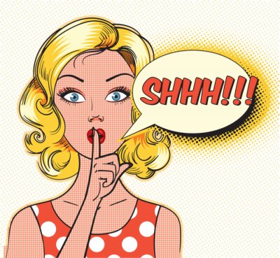 Papier peint  Une femme dans un style pop art Style