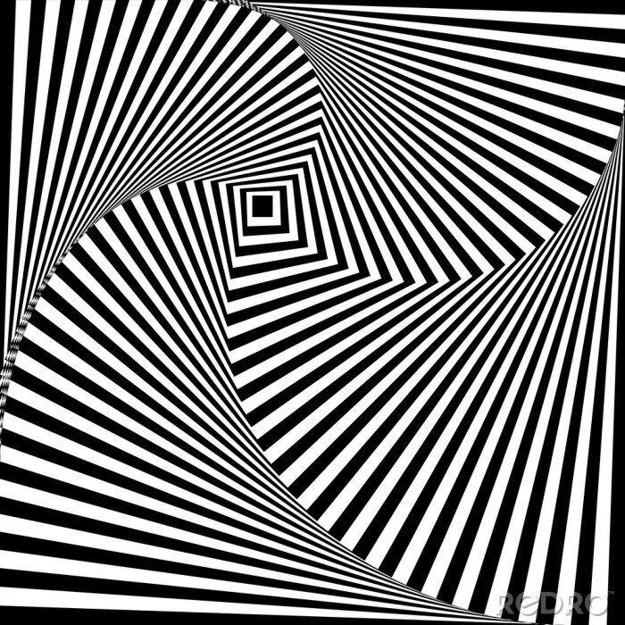 Papier peint  Une illusion d'optique noir et blanc