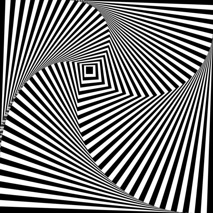 Papier peint  Une illusion d'optique noir et blanc