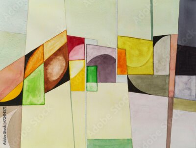 une peinture à l'aquarelle abstraite