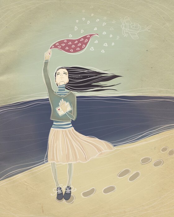 Papier peint  Une promenade au bord de la rivière