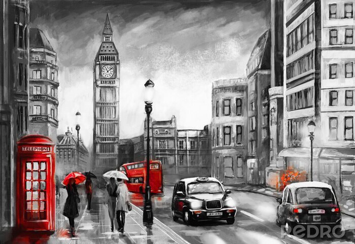 Papier peint  Une promenade dans le brouillard de Londres