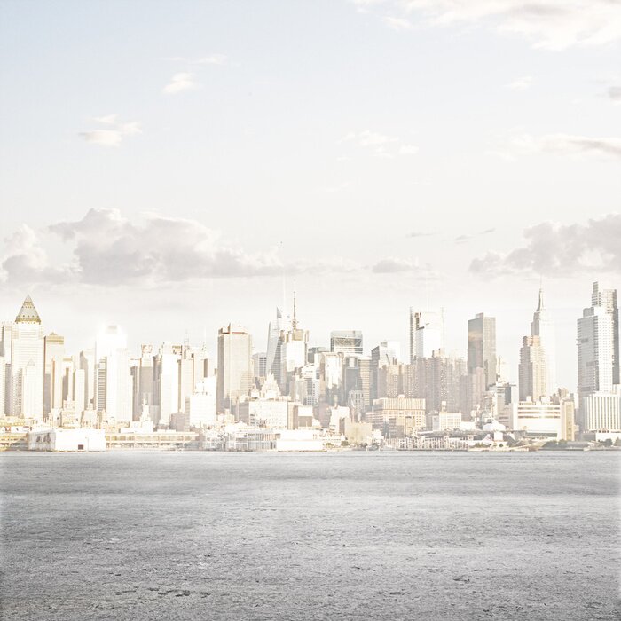 Papier peint  Une ville du futur sous la brume
