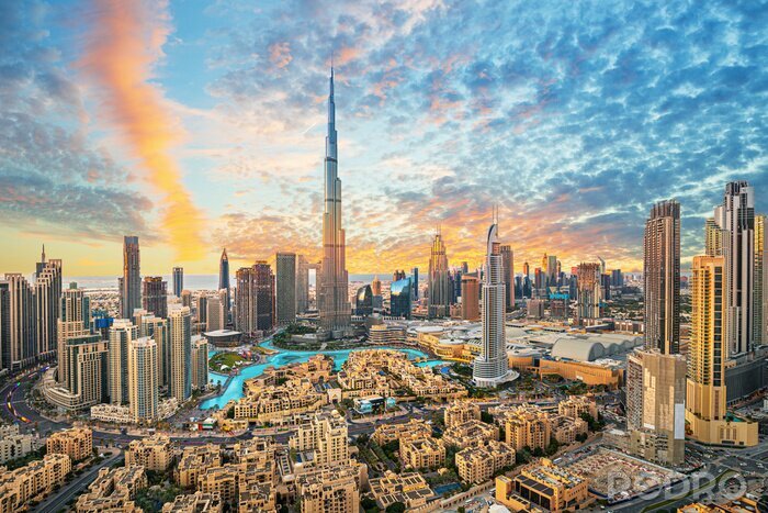 Papier peint  Une vue aérienne spectaculaire de Dubaï