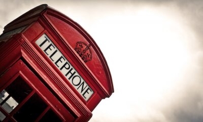 Une vue d'une cabine téléphonique à Londres
