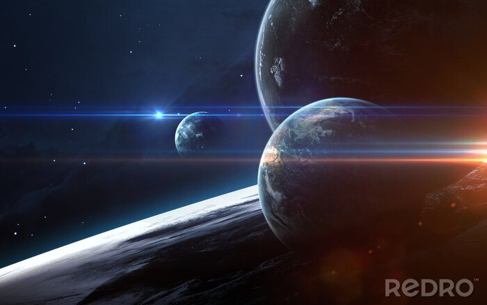 Papier peint  Universe scene with planets