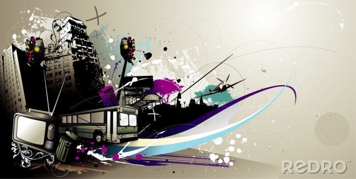 Papier peint  Urban Vector Composition