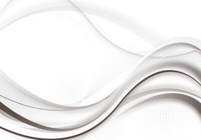 Papier peint  Vague abstraite noir et blanc