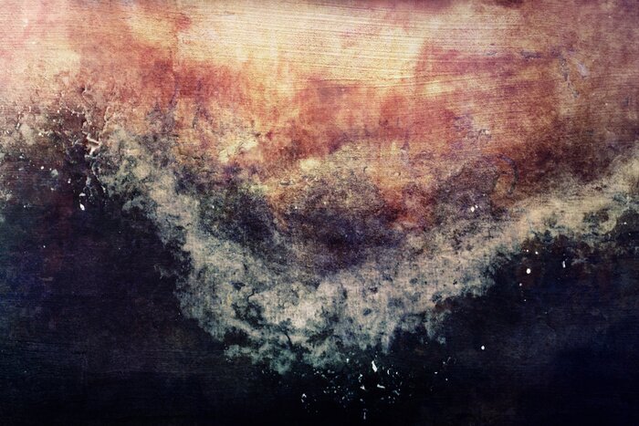 Papier peint  Vague brisée sur le bord