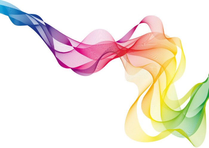 Papier peint  Vague colorée inclinée