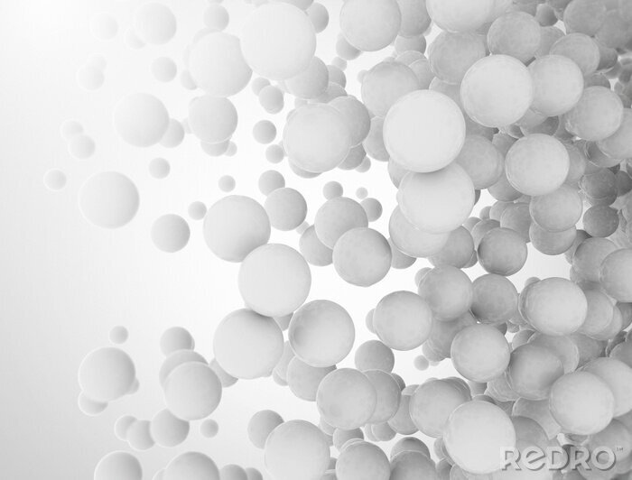Papier peint  Vague de sphères grises