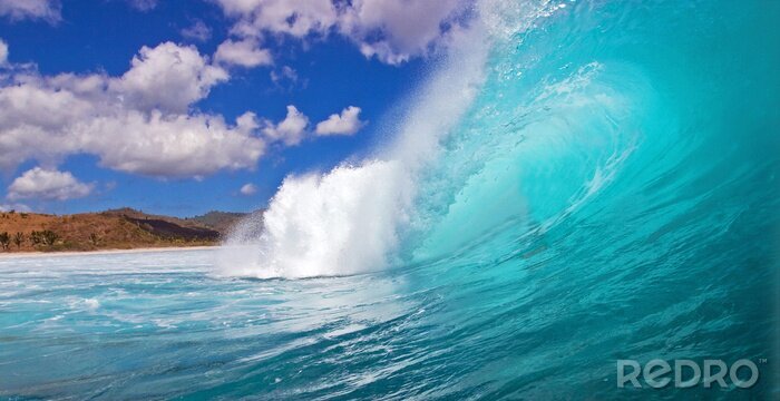 Papier peint  Vague sur la mer exotique