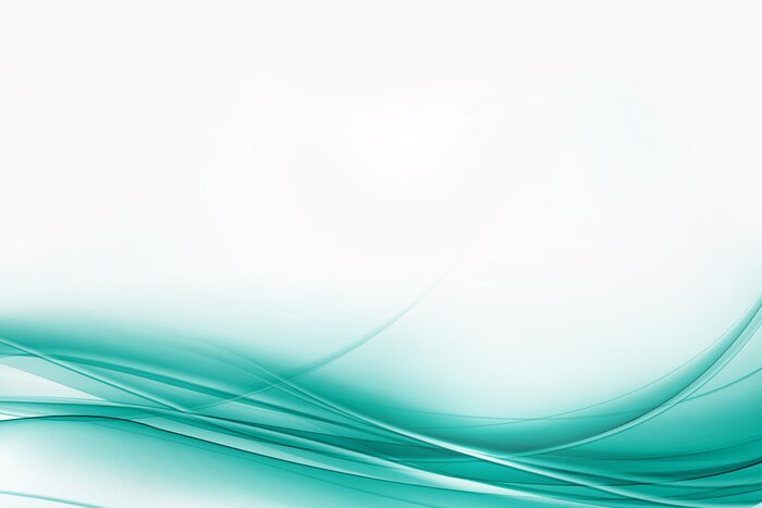 Papier peint  Vague verte sur fond blanc