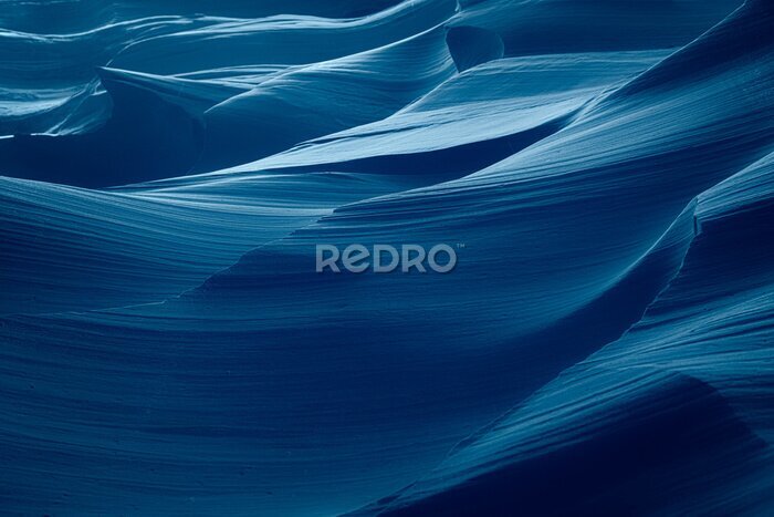 Papier peint  Vagues bleu foncé