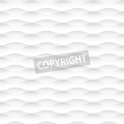 Papier peint  Vagues en 3D sur fond blanc