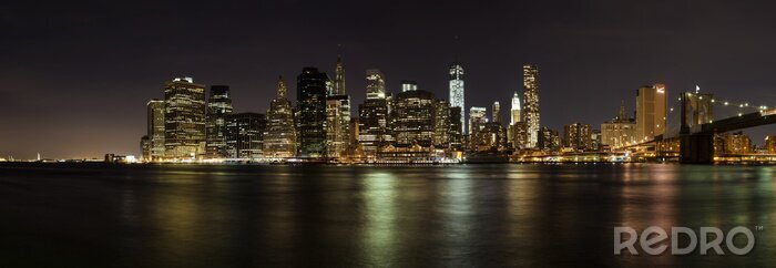 Papier peint  Vaste panorama de New York la nuit