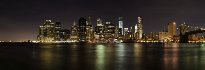 Papier peint  Vaste panorama de New York la nuit