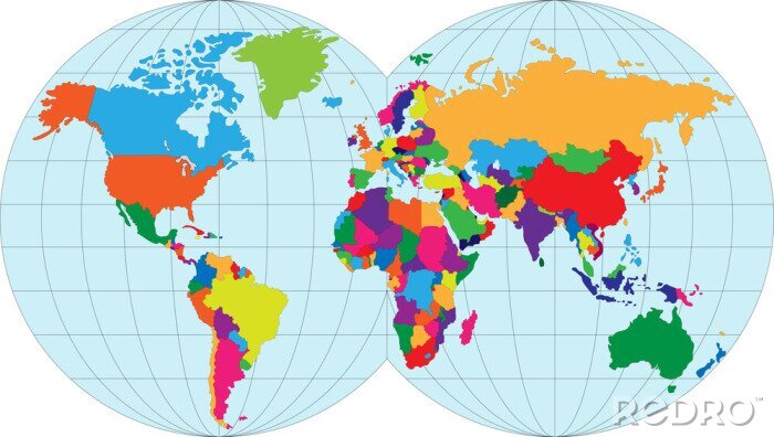 Papier peint  Vector illustration carte du monde