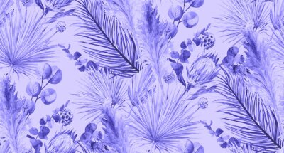 Papier peint  Végétation exotique violet clair