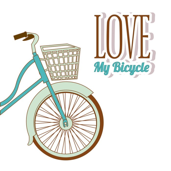 Papier peint  Vélo bleu clair image graphique