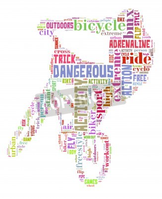 Papier peint  Vélo BMX inscriptions