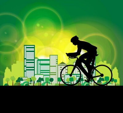Vélo et fond vert