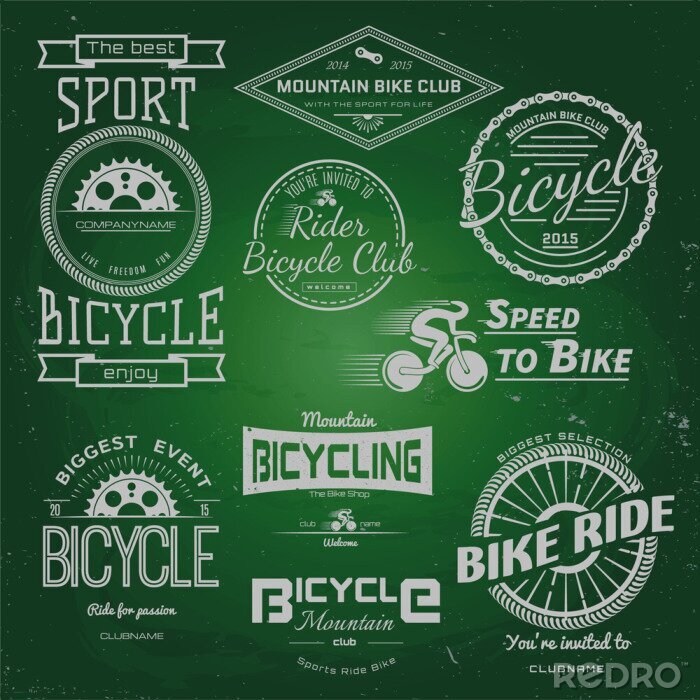 Papier peint  Vélos badges logos et étiquettes pour toute utilisation.