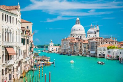 Papier peint  Venise canal et couleur turquoise