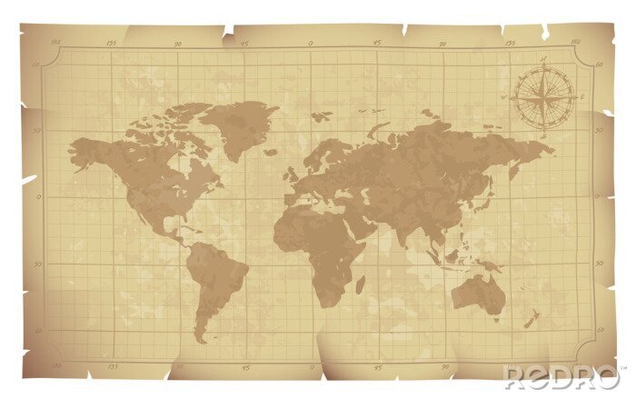 Papier peint  Vieille carte