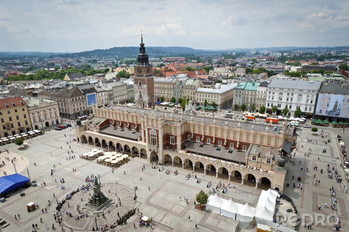 Papier peint  Vieille ville à Cracovie panorama de la ville, de la Pologne