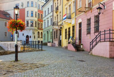 Vieille ville de Lublin avec des maisons