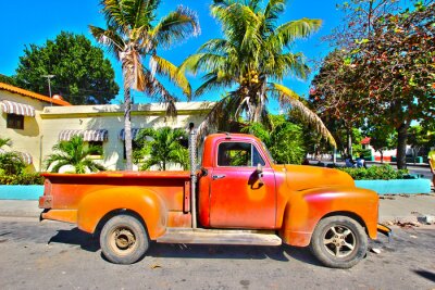Papier peint  Vieille voiture cubaine