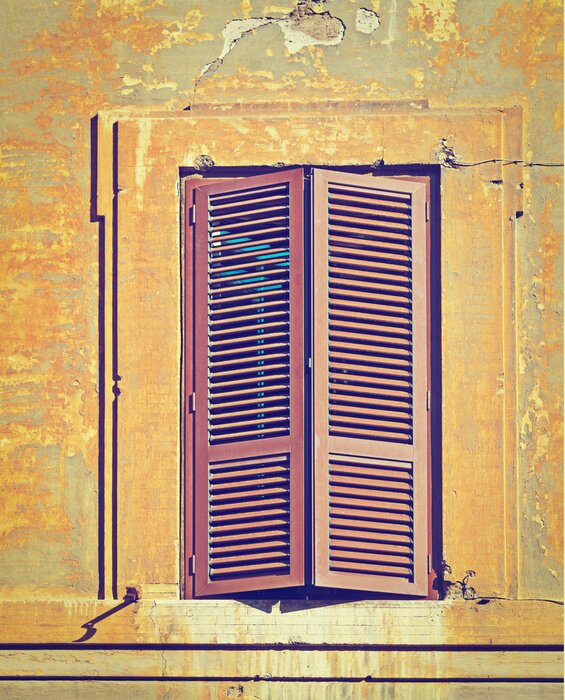 Papier peint  Vieux mur avec une fenêtre