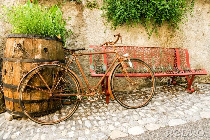 Papier peint  Vieux vélo rouillé