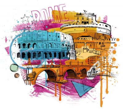 Ville colorée de Rome